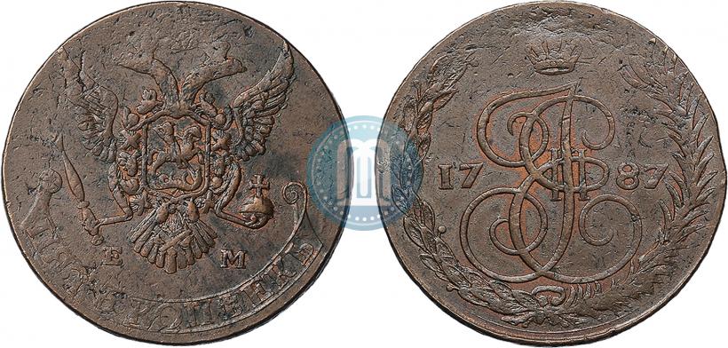 Фото 5 копеек 1787 года ЕМ 
