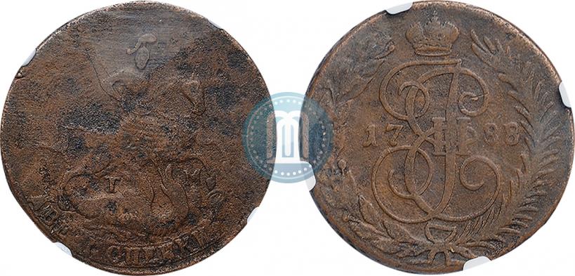 Фото 2 копейки 1788 года ТМ 