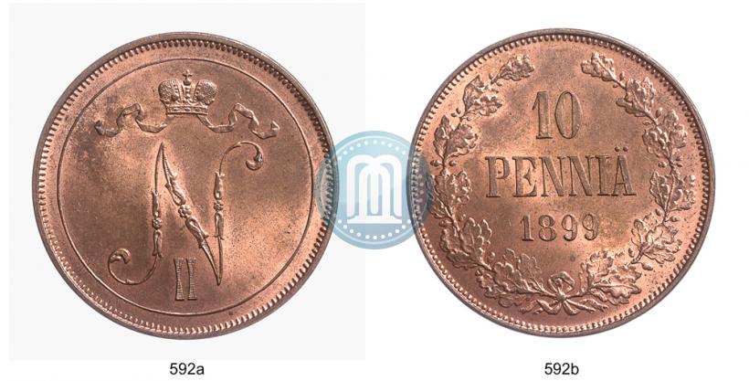 Фото 10 пенни 1899 года  