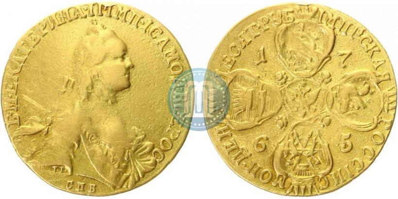 Picture 10 roubles 1765 year СПБ 