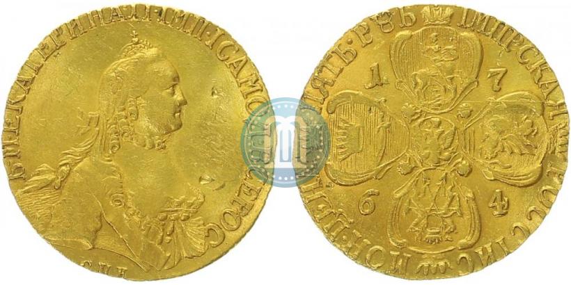 Picture 5 roubles 1764 year СПБ 