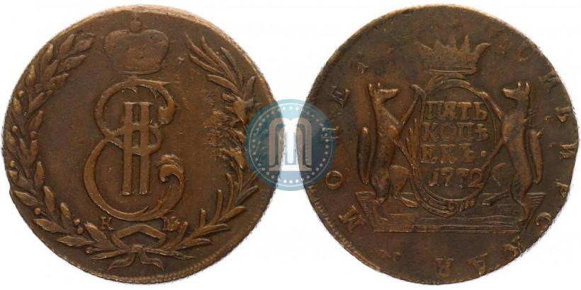 Picture 5 kopecks 1772 year КМ 
