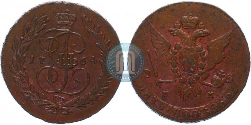 Picture 5 kopecks 1764 year ММ 