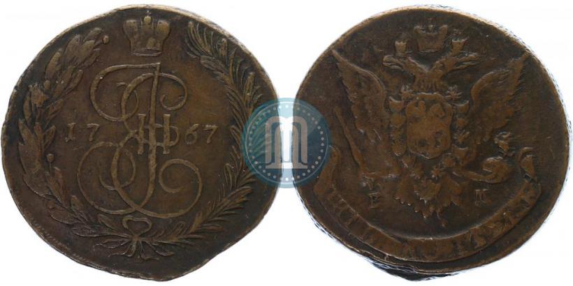 Фото 5 копеек 1767 года ЕМ 