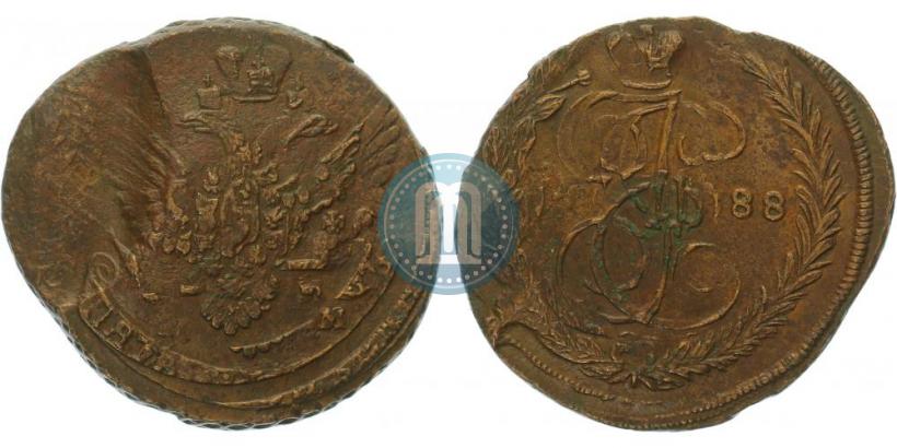 Фото 5 копеек 1788 года ЕМ 