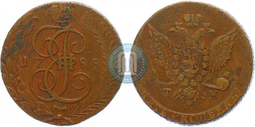 Picture 5 kopecks 1788 year ТМ 