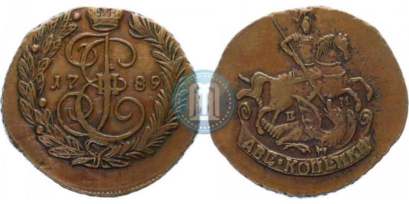 Picture 2 kopecks 1789 year ЕМ 