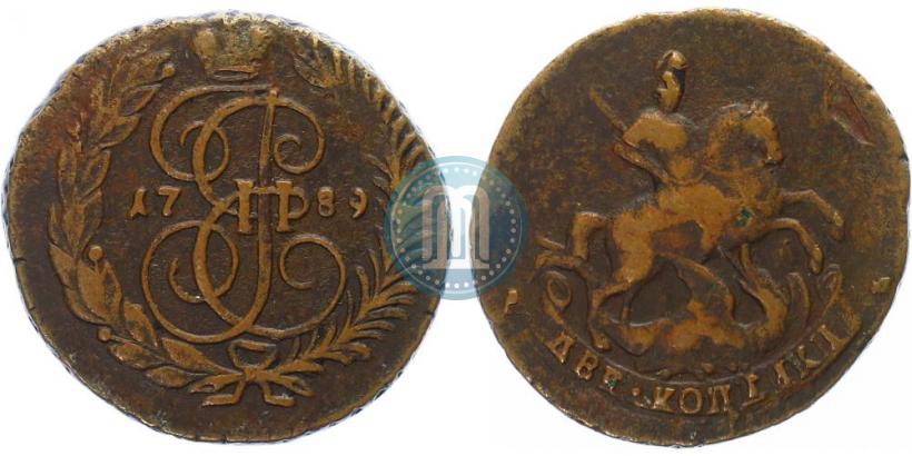 Picture 2 kopecks 1789 year АМ 
