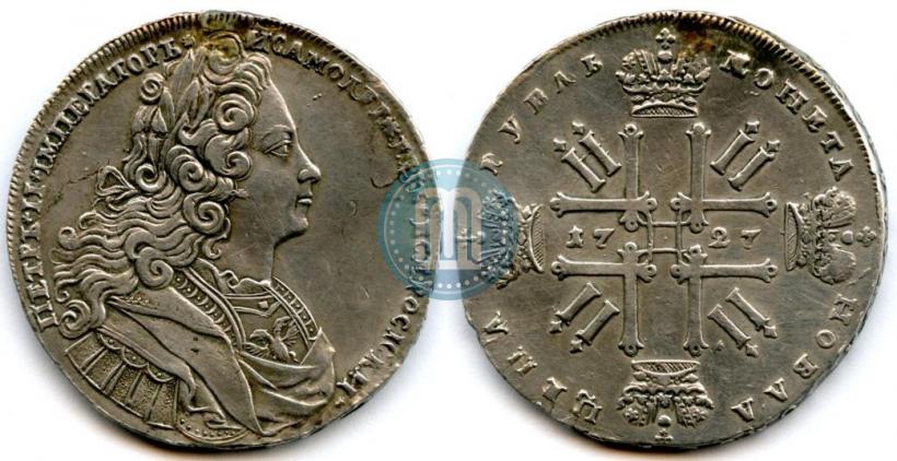 Picture 1 rouble 1727 year  "Moscow type"