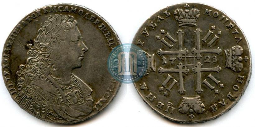 Фото 1 рубль 1728 года  "Тип 1728"