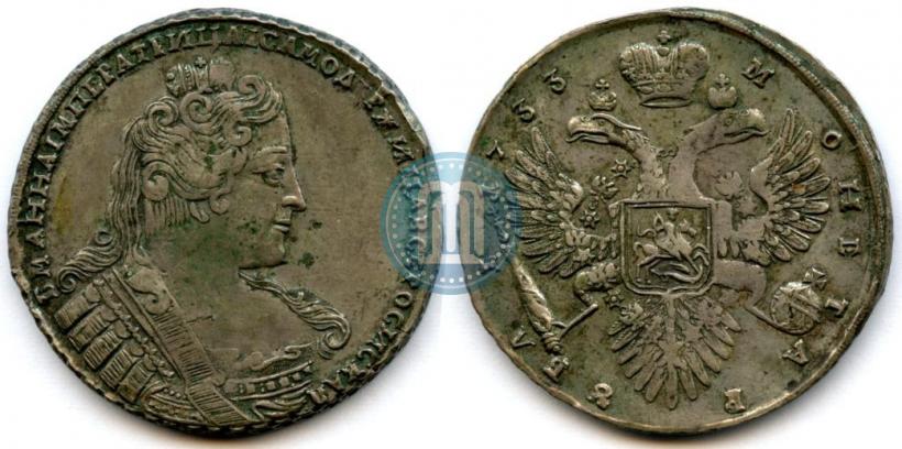 Фото 1 рубль 1733 года  