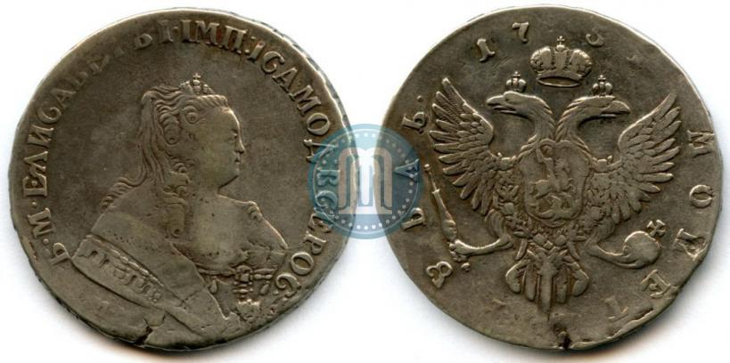 Picture 1 rouble 1751 year ММД 