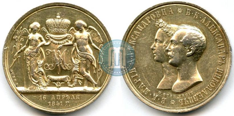 Picture Medal 1841 year H. GUBE. FECIT "In the memory of the wedding of the crown prince"