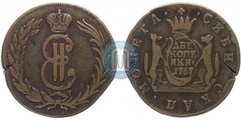 Picture 2 kopecks 1767 year КМ 