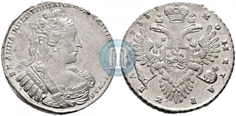 Фото 1 рубль 1733 года  
