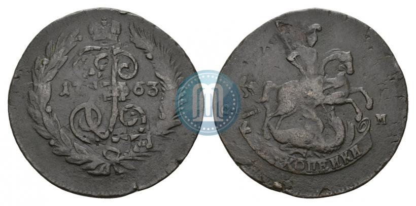 Picture 2 kopecks 1763 year СПМ 