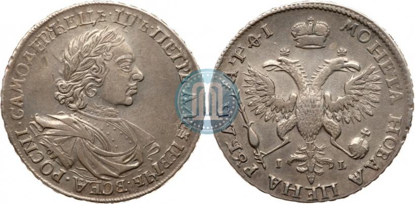 Фото 1 рубль 1719 года OK-IL-L "Портрет в латах"