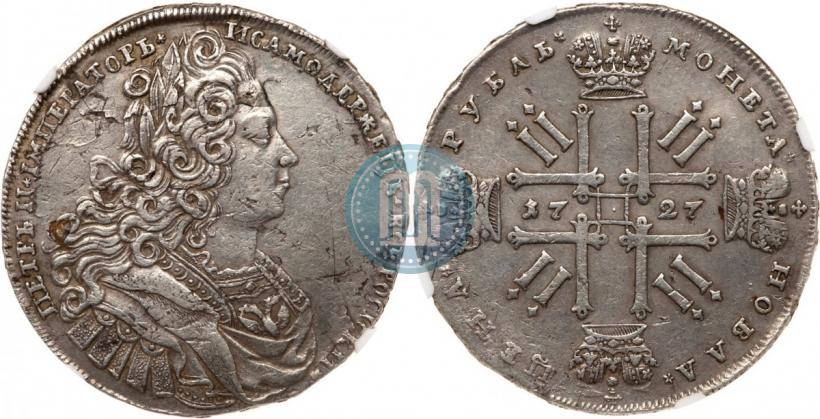 Picture 1 rouble 1727 year  "Moscow type"