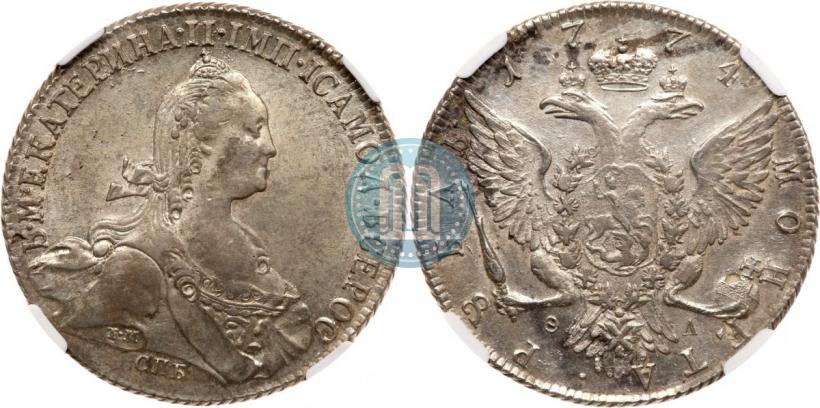 Picture 1 rouble 1774 year СПБ-ФЛ 