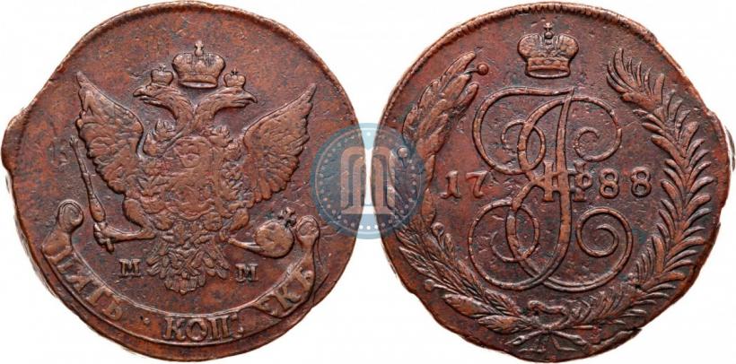 Picture 5 kopecks 1788 year ММ 