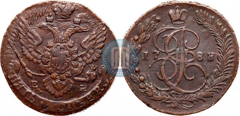 Фото 5 копеек 1788 года ЕМ 