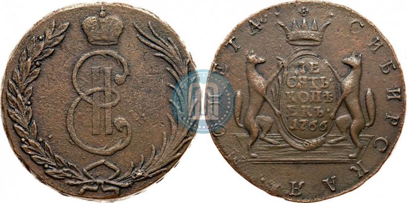 Picture 10 kopecks 1766 year  