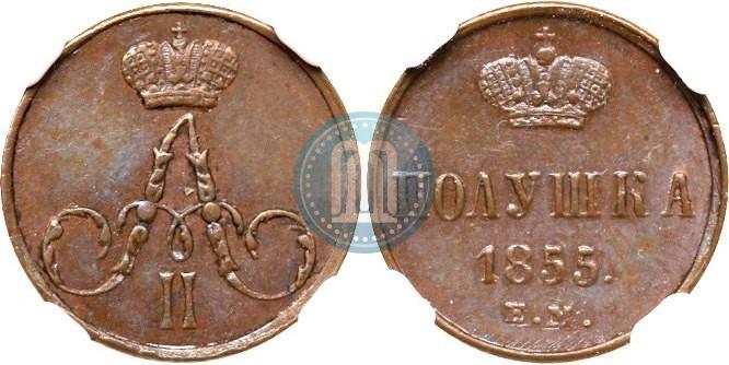 Фото Полушка 1855 года ЕМ 