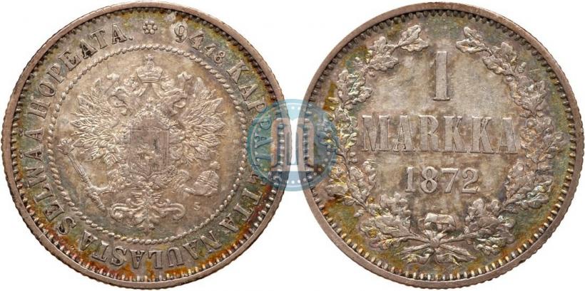 Picture 1 markka 1872 year S 