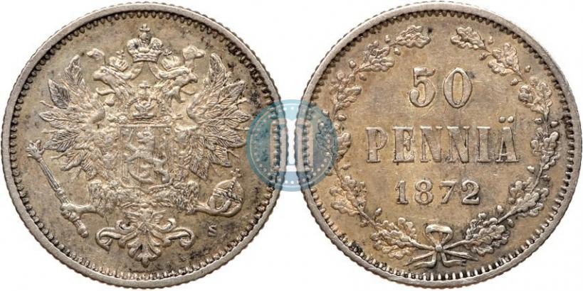 Picture 50 pennia 1872 year S 