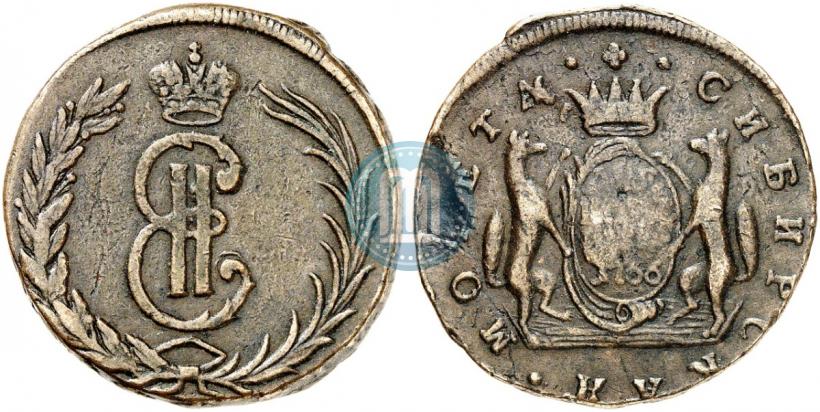 Picture 2 kopecks 1766 year  