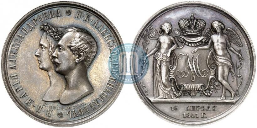 Picture 1 rouble 1841 year СПБ-НГ "In the memory of the wedding of the crown prince"