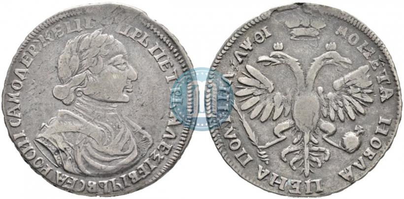 Фото Полтина 1719 года  "Портрет в латах"