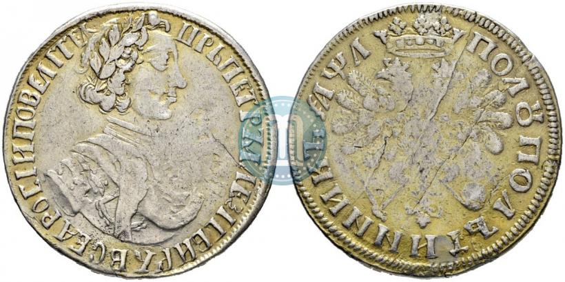 Picture Polupoltinnik 1704 year  "Type of 1705"