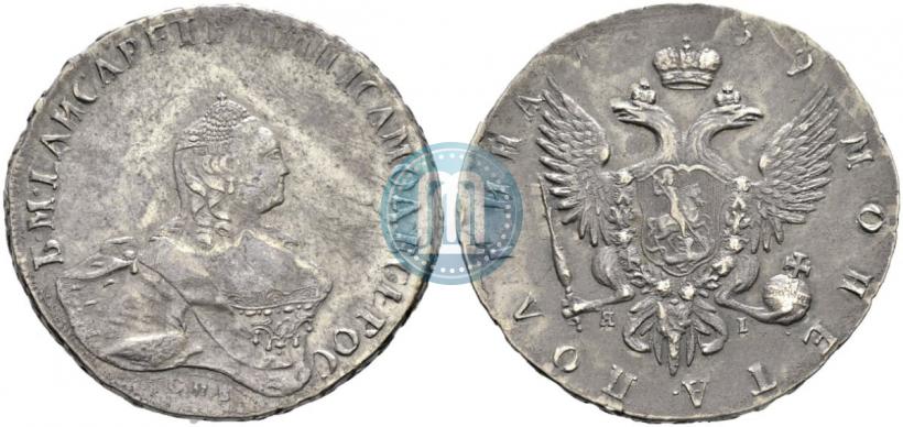 Фото Полтина 1759 года СПБ-ЯI 