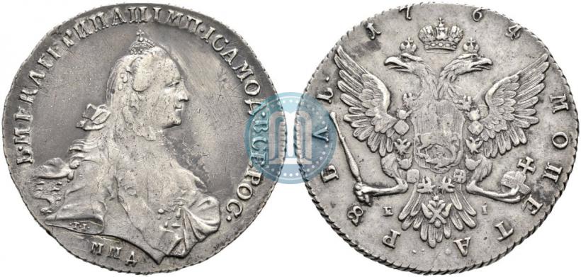 Фото 1 рубль 1764 года ММД-EI 