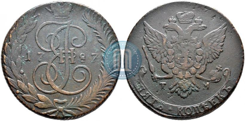Picture 5 kopecks 1787 year ТМ 