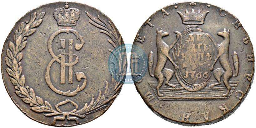 Picture 10 kopecks 1766 year  
