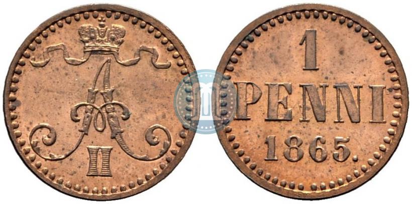 Picture 1 penni 1865 year  
