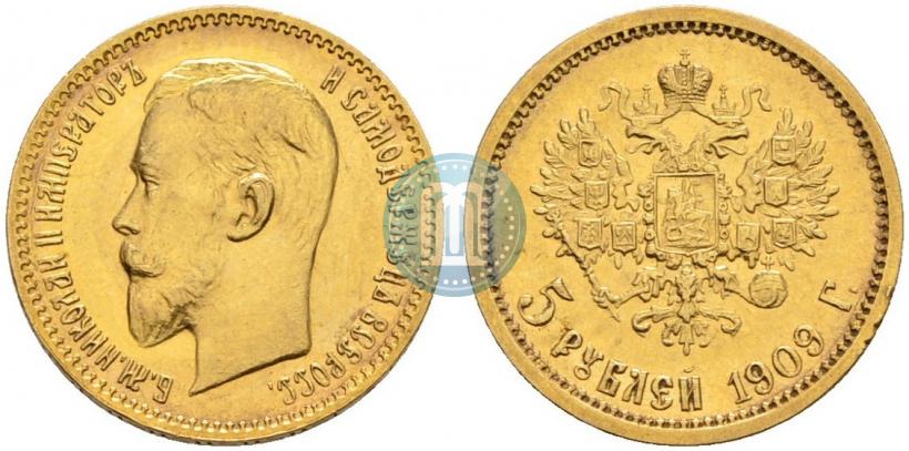 Picture 5 roubles 1909 year (ЭБ) 