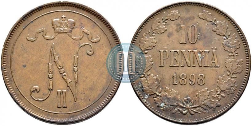 Picture 10 pennia 1898 year  
