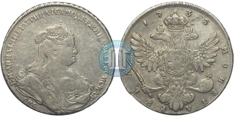 Picture 1 rouble 1738 year СПБ "Petersburg type"