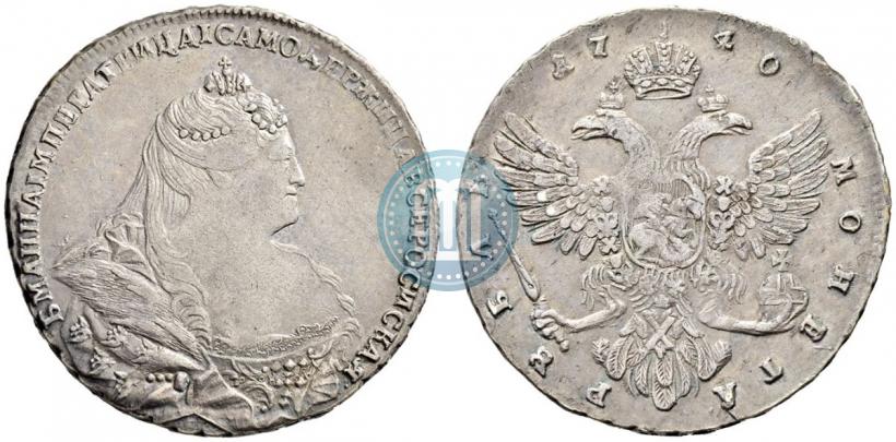 Picture 1 rouble 1740 year  "Moscow type"
