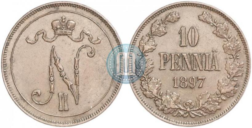 Фото 10 пенни 1897 года  