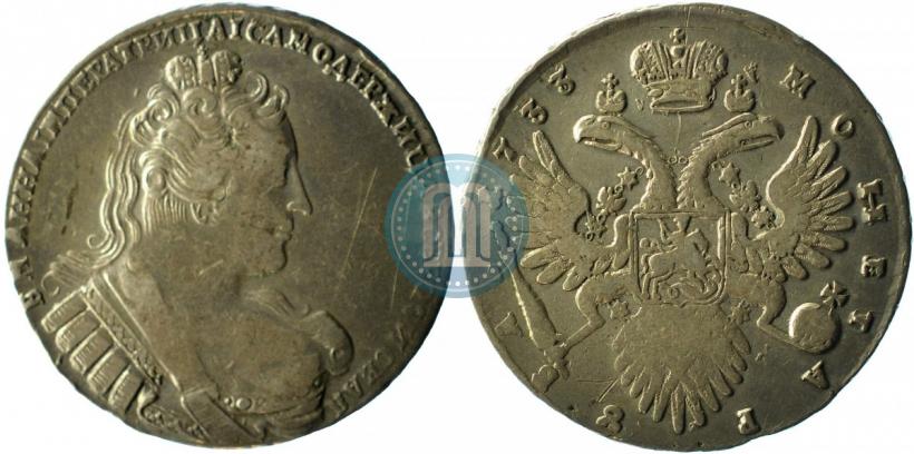 Фото 1 рубль 1733 года  