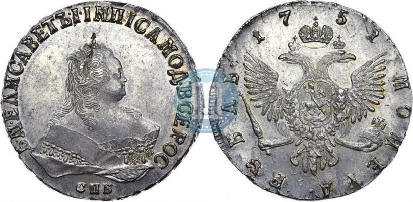 Picture 1 rouble 1751 year СПБ 