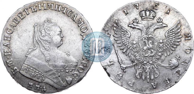 Picture 1 rouble 1751 year ММД 