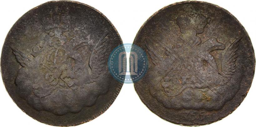 Фото 1 копейка 1755 года  