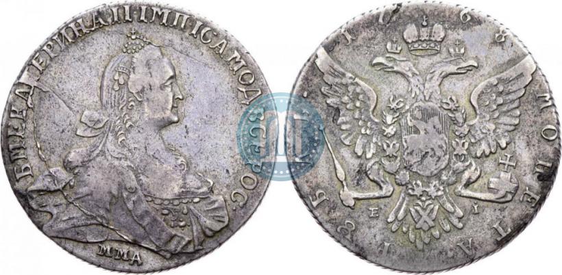 Фото 1 рубль 1768 года ММД-EI 