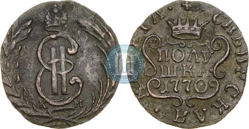 Фото Полушка 1770 года КМ 