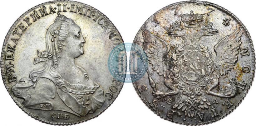 Фото 1 рубль 1774 года СПБ-ФЛ 